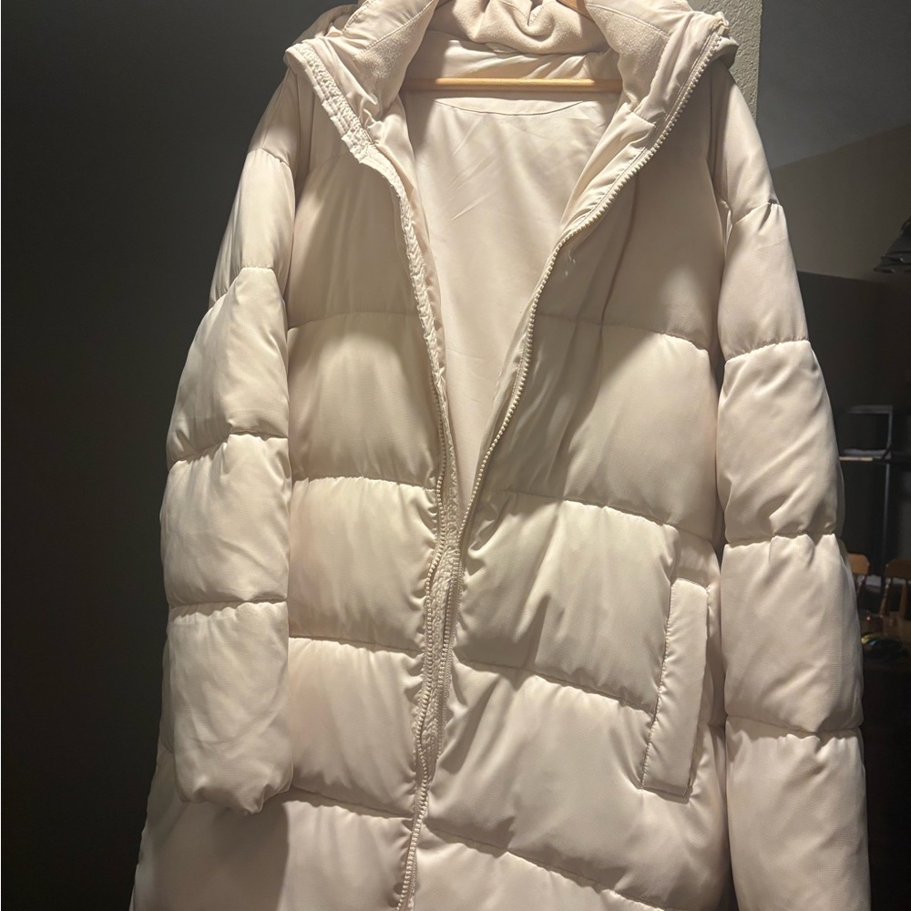 Girlfriend Collective Off-White Puffer Jacket